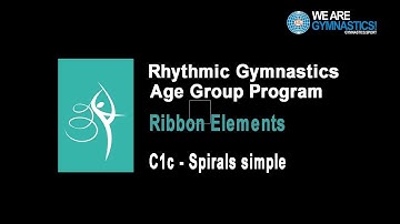 Rhythmic Gymnastics Age Group Program - Ribbon Element C1c Spirals simple