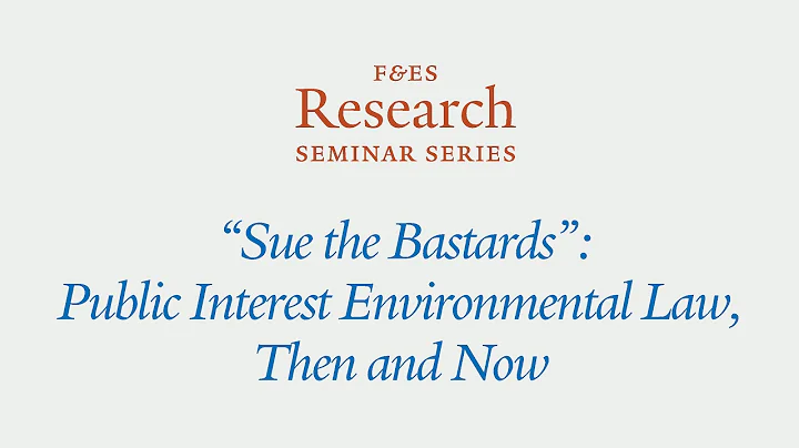 Research Seminar  'Sue the bastards': Public Inter...