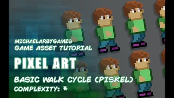 Game Asset Tutorial: Basic Pixel Art Walk Cycle (Piskel)
