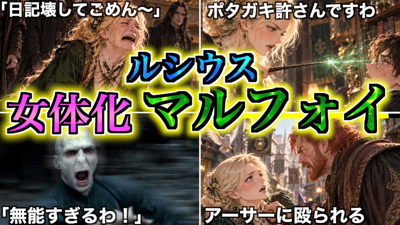 【今度はお前が！？】ドラコに続いてルシウス・マルフォイが女体化したらポンコツお嬢様過ぎたので徹底解説！