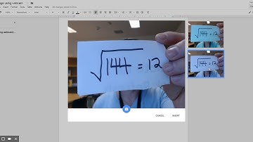 Google Docs - Insert an image using webcam