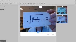 Google Docs - Insert an image using webcam