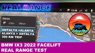BMW iX3 2022 LCI Facelift Real Range Test. 300 Km Trip Antalya Alanya