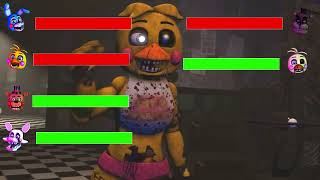 [SFM FNaF] Withered Toy Chica vs Toy Animatronics WITH HEALTHBARS