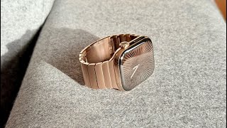 Unboxing D Stainless Steel Link Bracelet 42Mm On Apple Watch Series 10 Desert Anium