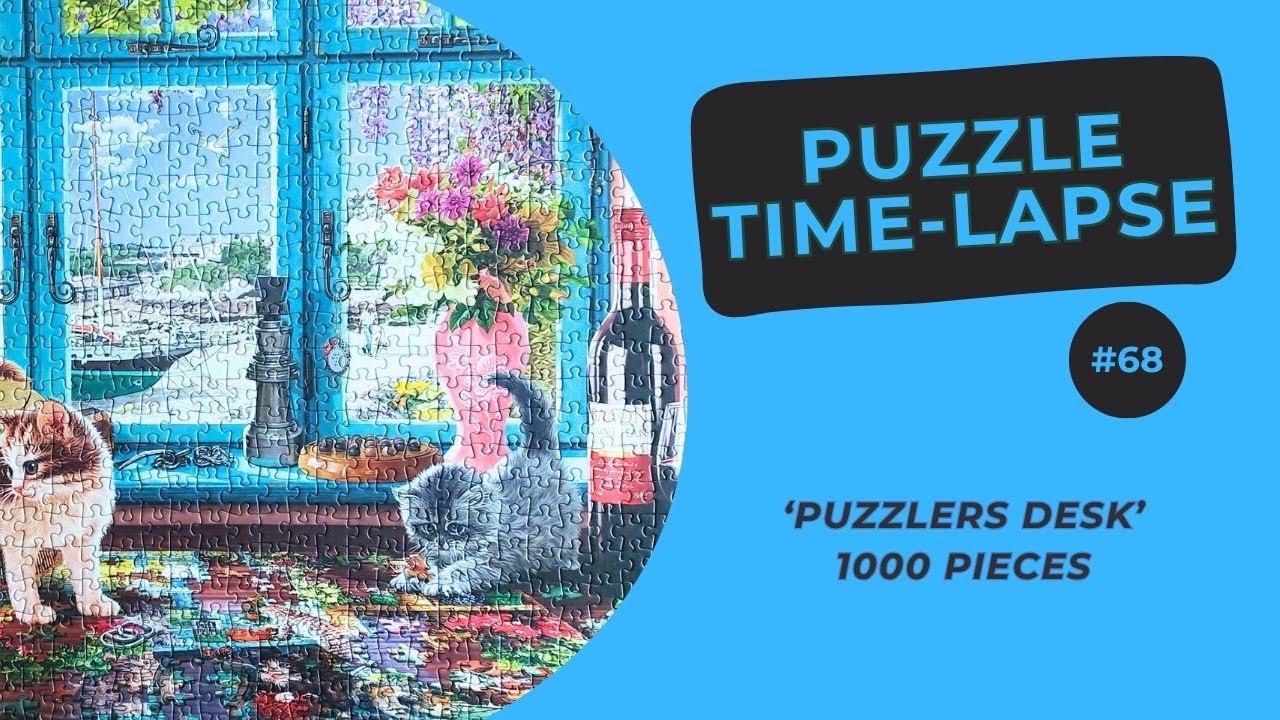 1000 pieces Jigsaw Puzzle | Puzzlers Desk | Time Lapse #68 - YouTube
