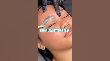 Brow lamination & wax process 🤍✨ #browlamination #browshaping #browlaminationtutorial