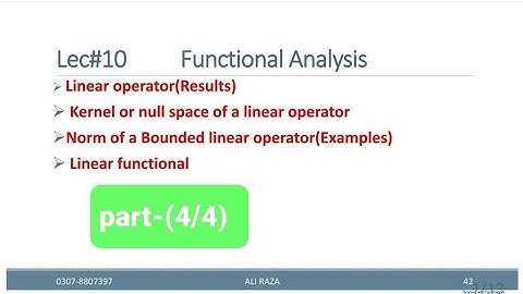 Functional analysis lec#10(4/4) Linear functional
