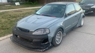 Building a 1997 Honda Civic Hatchback Widebody in 15 minutes