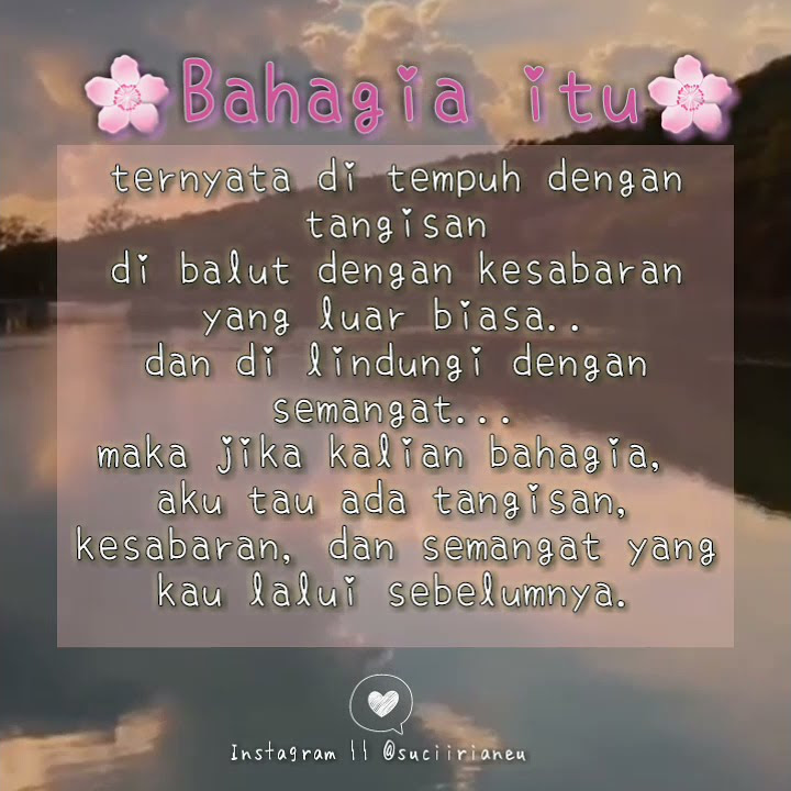 Bahagia itu || Status Whatsapp Baper | Quotes | Story Instagram 30detik
