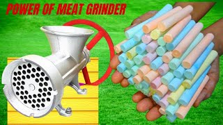 New Experiment Colorfull Chalk Vs MEAT GRINDER NEW VIDEO ASRM