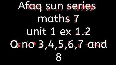 class 7 maths chapter 1 || Afaq sun series || unit 1 sets