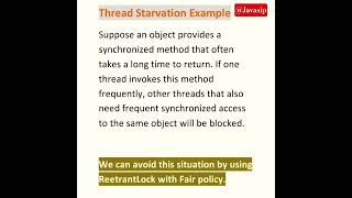 What is Thread Starvation in Java??@javasip-official #Java #Multithreading