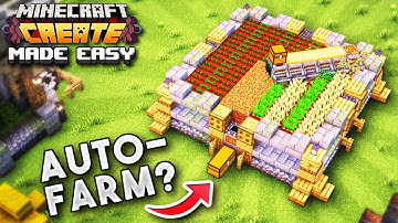Ultimate Guide to Easy Automatic Crop Farms! | Minecraft Create Tutorial