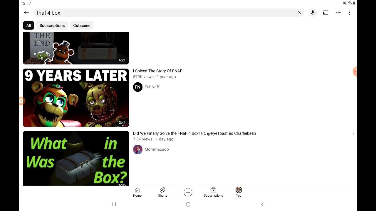The Fnaf 4 box... - YouTube