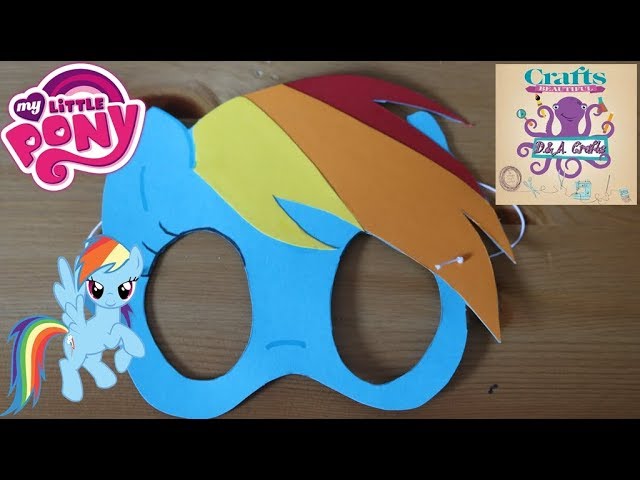 DIY: How RAINBOW mask for birthday party from MY LITTLE PONY TUTORIAL - YouTube