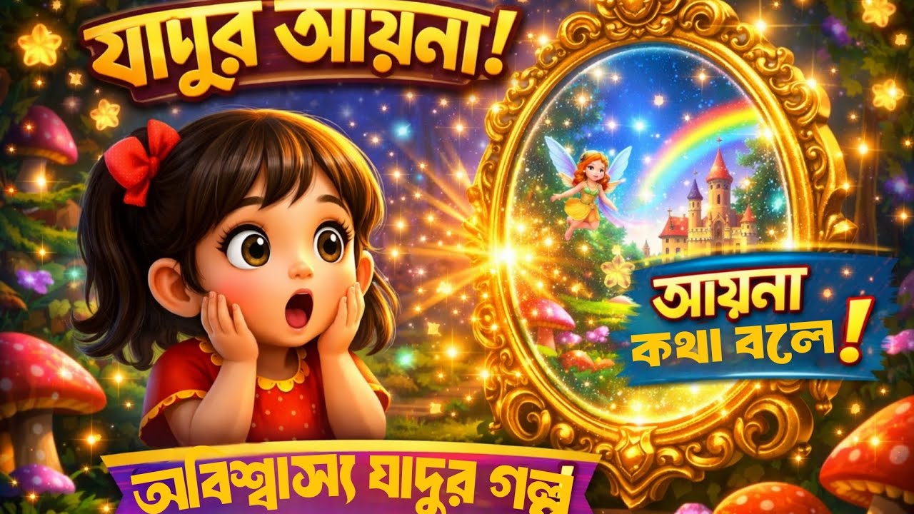 যাদুর আয়না | Magical Mirror Story in Bengali | শিশুদের সুন্দর জাদুর গল্প।বাচ্চাদের মজার কার্টুন