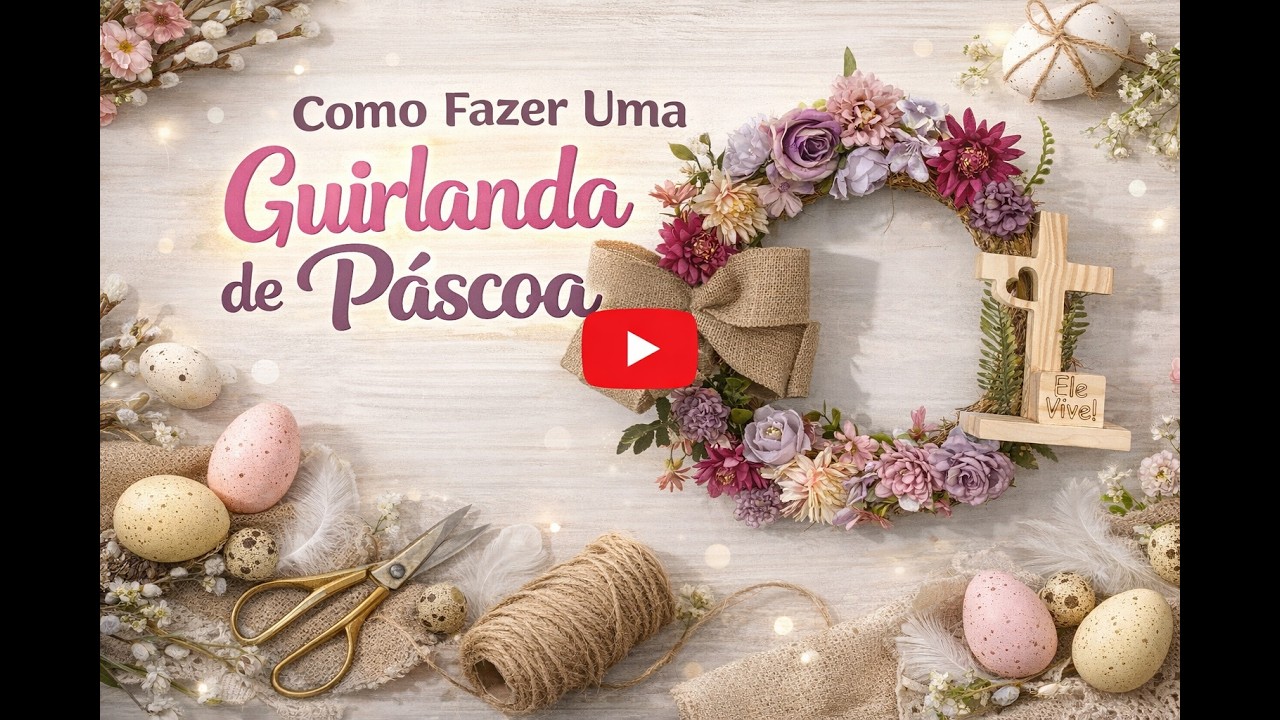 GUIRLANDA DE PÁSCOA GASTANDO ATÉ 60 REAIS | SÓ COM ITENS DA SHOPEE 🌸