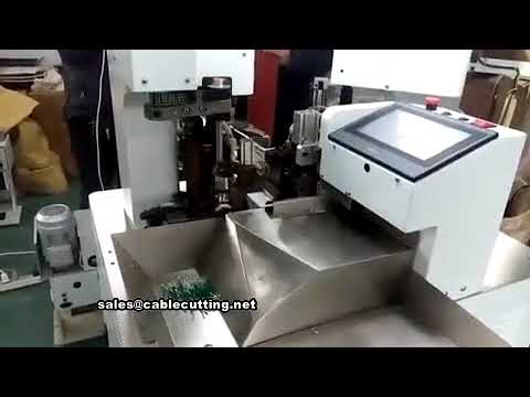 Full Automatic short wires double heads terminal crimping machine
