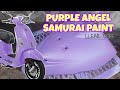 Warna vespa matic pastel purple  purple angel kode 17  clear doff samurai paint