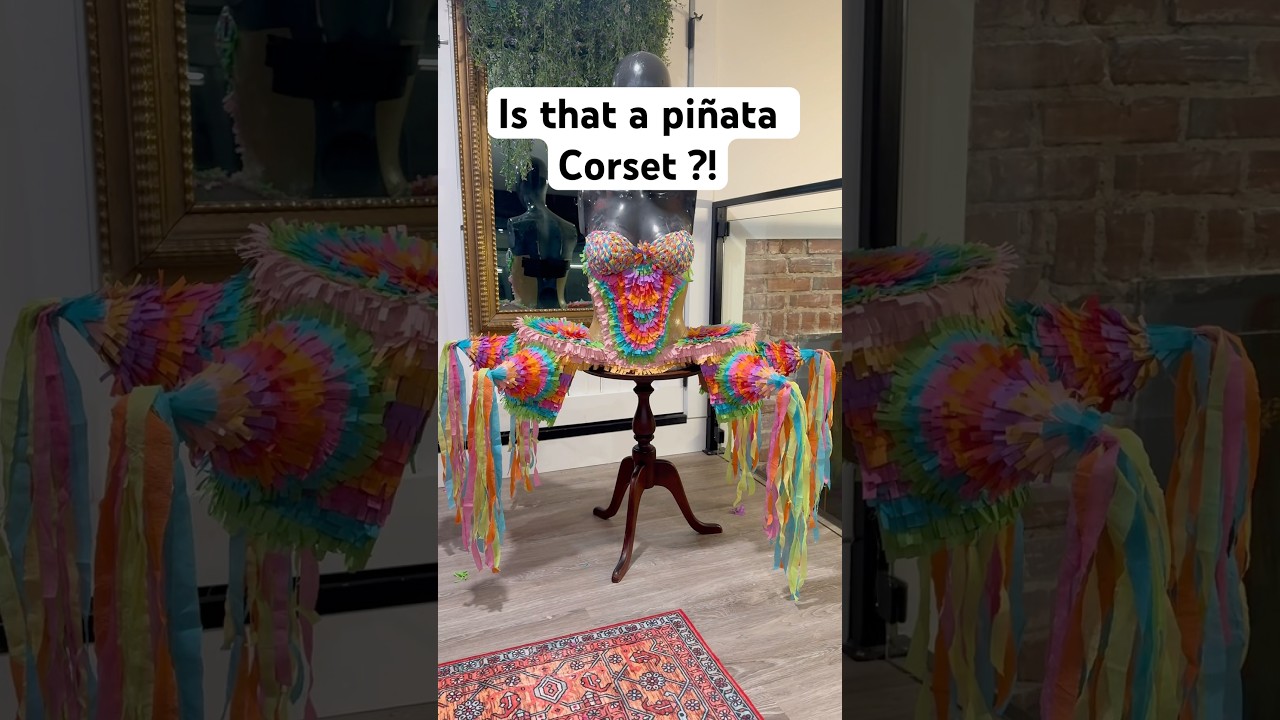 Niece keeps chasing me with a stick 😔 #costume #pinata #birthday #costumedesign #artist