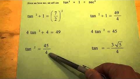 #258 Finding Trigonometric Function Values Given One Value