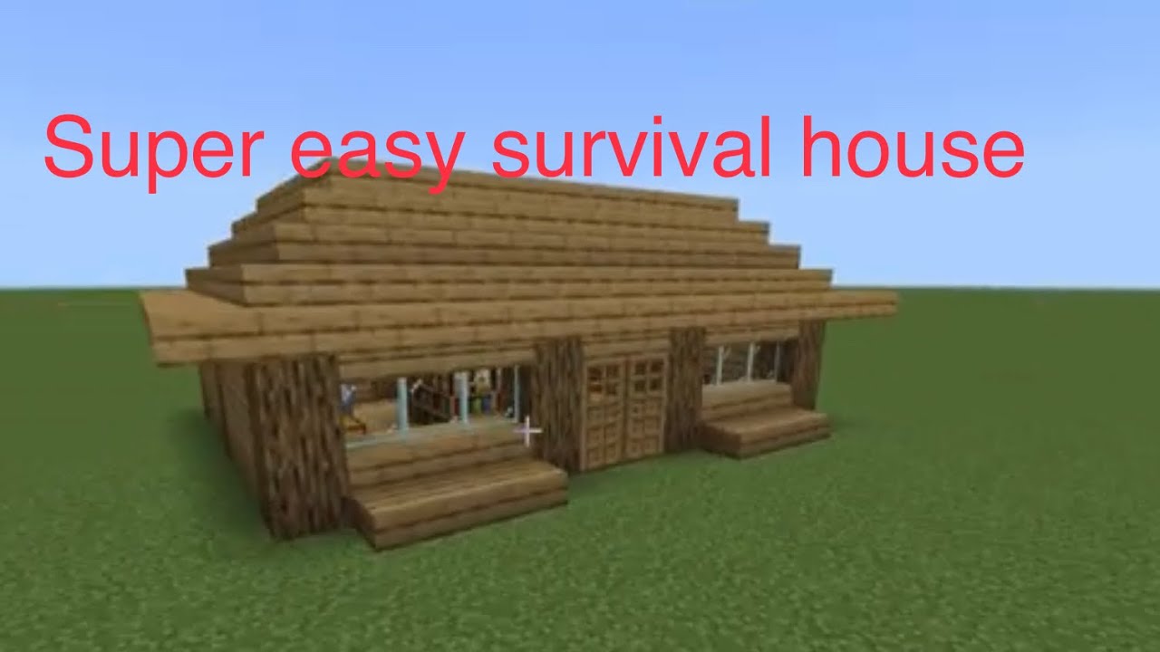 How to build a easy Minecraft survival house - YouTube