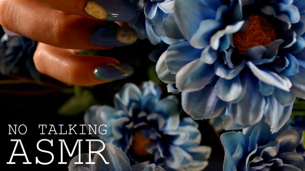 ASMR 1h Fake Flower Rustling (🎧 NO TALKING | soft crinkles, close-up sounds)