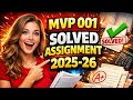 MVP 001 SOLVED ASSIGNMENT 2025-26