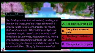 ROYALE HIGH | HALLOWEEN HALO 2020 FOUNTAIN STORY FOUR DIFFERENT PATHS CHOICE C | ROBLOX