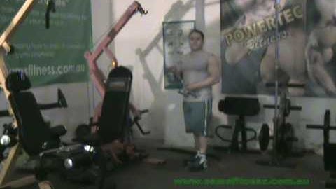 Squat Rows on the Powertec Leverage Gym with Brad Turnbull at www.samsfitness.com.au