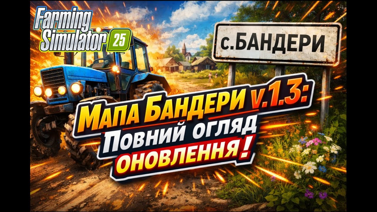 ОГЛЯД КАРТИ БАНДЕРИ В FS25  ПОЧИНАЄМО РОЗВИТОК ФЕРМИ! #1 