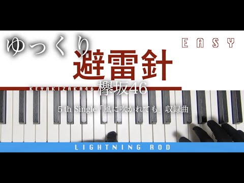 【ゆっくり】避雷針-欅坂46［かんたんピアノ］