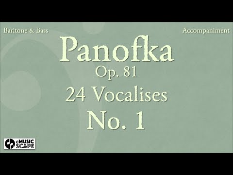 Panofka Op.81, 24 Vocalises (Baritone & Bass) - YouTube