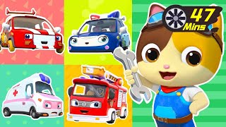 Five Little Cars Got Hurt | Monster Truck | Cartoon for Kids | Kids Song | BabyBus - Cars World