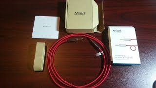6Ft 3.5mm Aux Auxiliary Cord Cable Male to Male Stereo Audio PC iPod iPhone Car Unboxing Of 4 Feet Anker 3.5mm Aux Cable