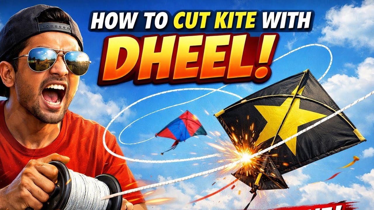 ढील से पतंग कैसे काटे || How to cut other kite by Dheel || Dheel s patang kaise kate || Kite lover