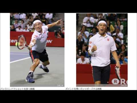 優勝！錦織圭【男子テニス楽天ジャパンオープン最終日】　最後はラオニッチの返球がネットにかかり錦織の勝利が決まった。