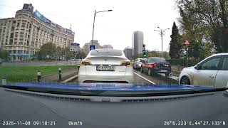 Relaxing Foggy Drive – Bucharest | Piața Victoriei to Calea Victoriei 4K