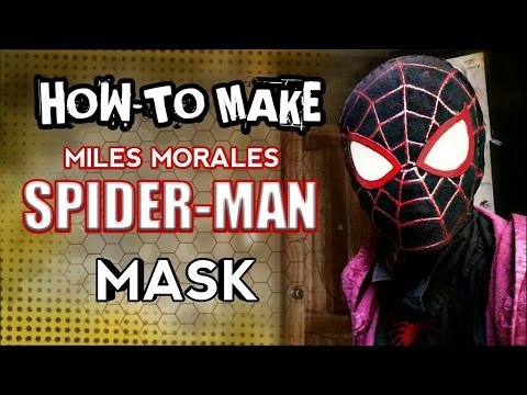How-To MAKE|Miles Morales Spiderman Mask|DIY TUTORIAL - YouTube
