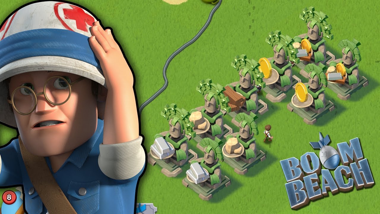 RETOUR sur le Compte Statues Vertes ! Boom Beach