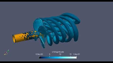 CFD propeller vortex animation | created from OpenFoam example tutorial