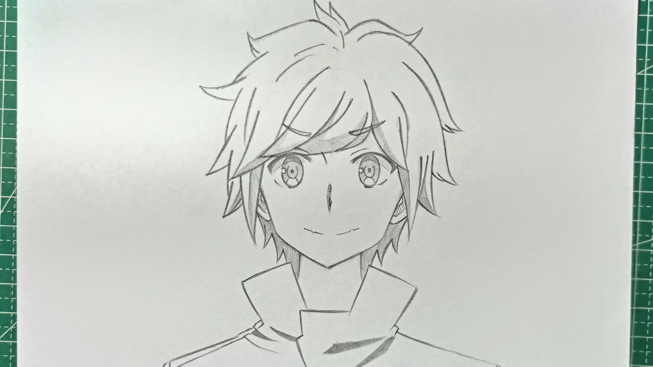 Drawing - Bell Cranel Easy Step-by-step | Danmachi | Anime drawing tutorial