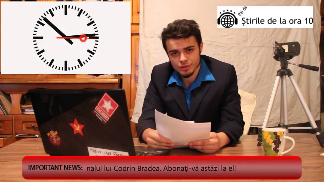 Ştirile De La Ora 22 00 Youtuberul Codrin Bradea - YouTube