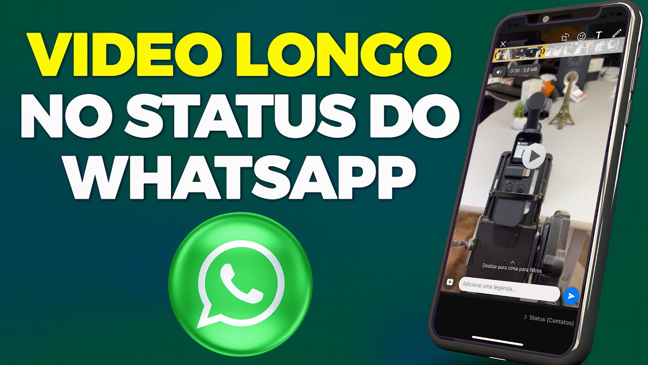 Como Postar Vídeo LONGO no STATUS do WHATSAPP do iPHONE - YouTube