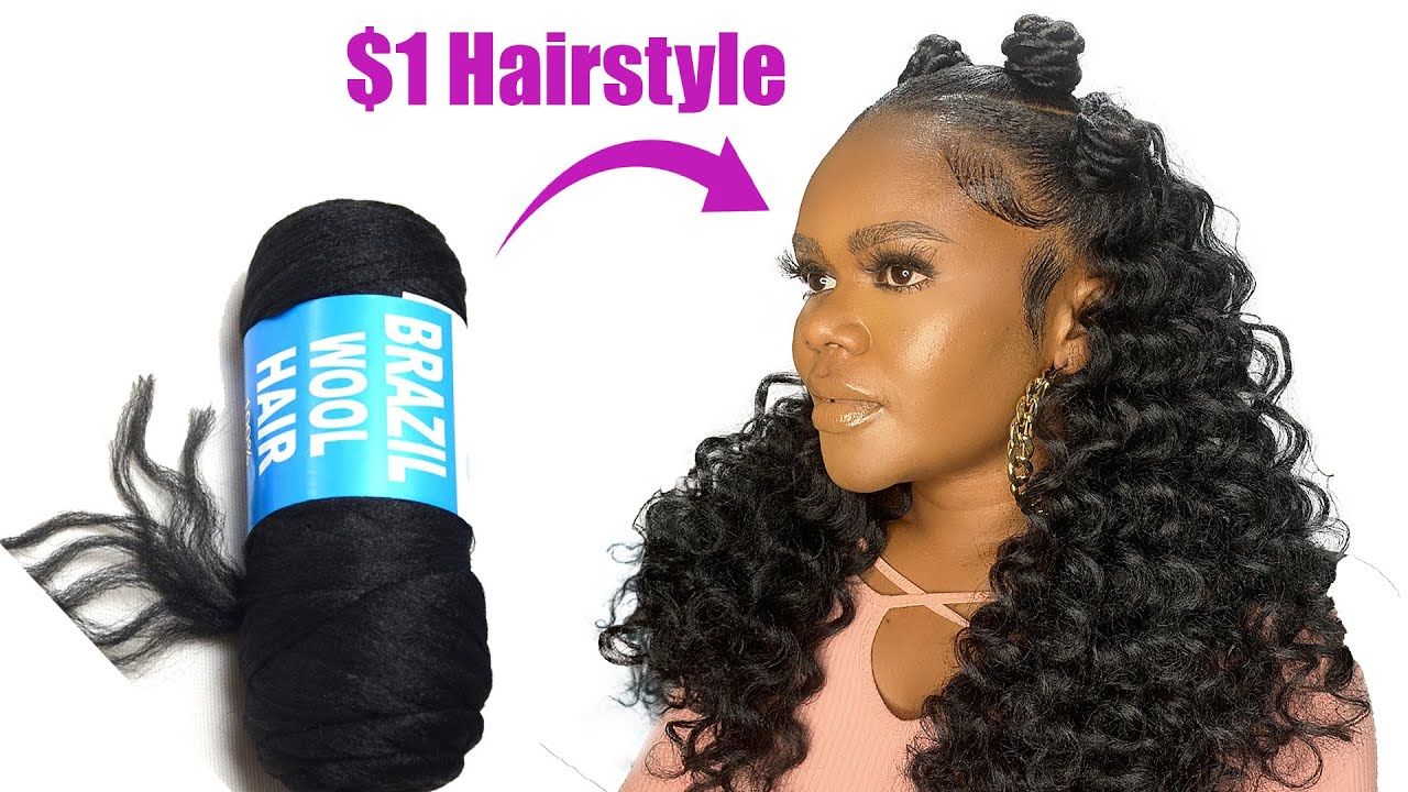 😳I'M SHOOK!!😱 $1 Hairstyle Using Brazilian Wool/ No Leave Out 