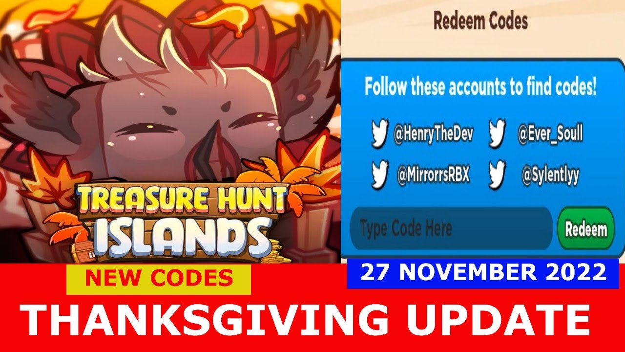 Treasure Hunt Islands Codes - Roblox December 2023 