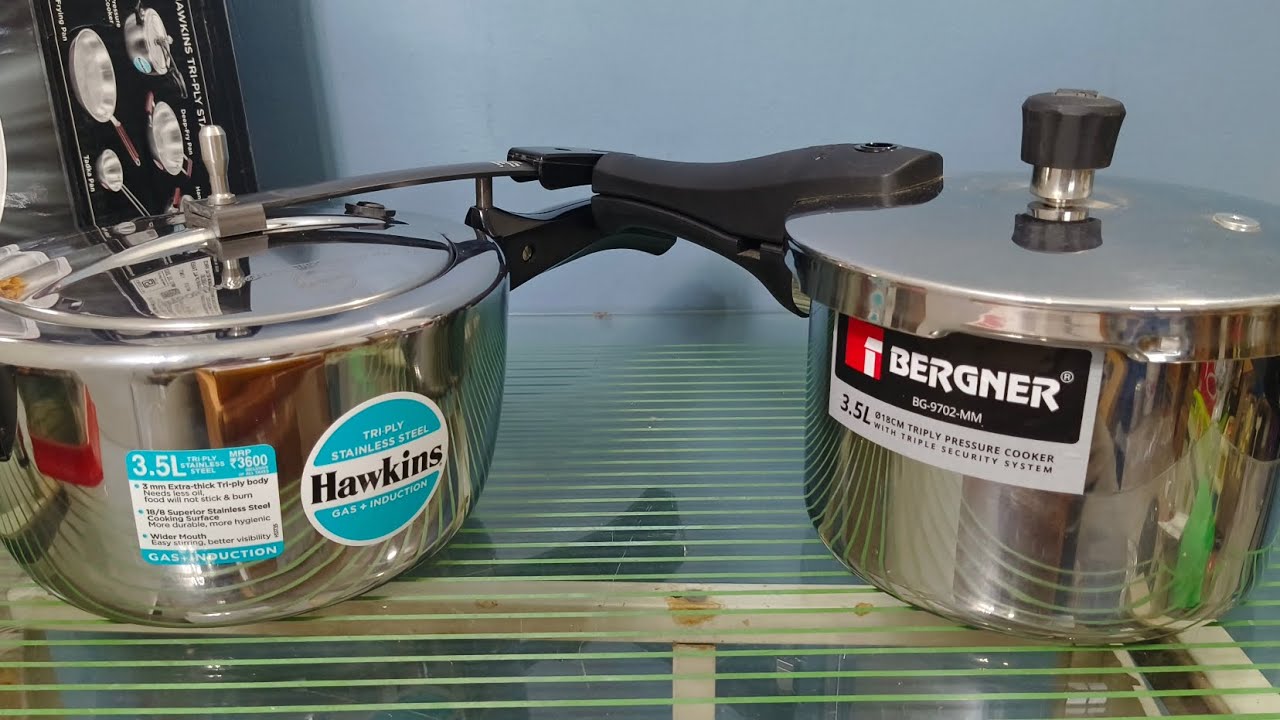 Hawkins Triply cooker vs bergner Triply cooker reviewcooker hawkins