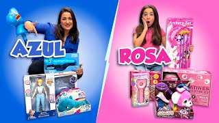 24 HORAS COMPRANDO TODO EN AZUL VS ROSA !  💙💖 #laracampos