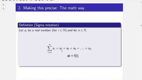 Intro to Proofs - Sum and Product notation - Part 1/2